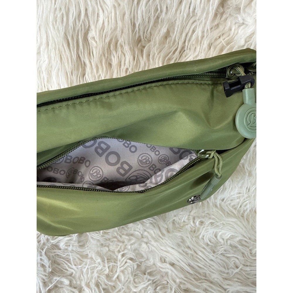 BOBO Olive Green Nylon Crossbody Bag Unisex Adjustable Strap Messenger Travel - Picture 11 of 14